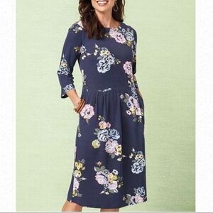 Anthony Richards Floral Print Boat Neck Dress -  2X